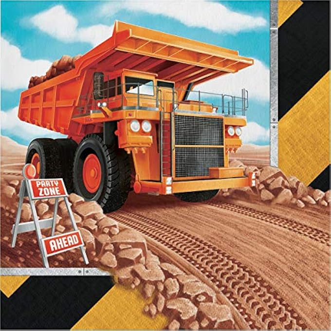 BIG DIG CONSTRUCTION LUNCHEON NAPKINS 16CT - Image 1